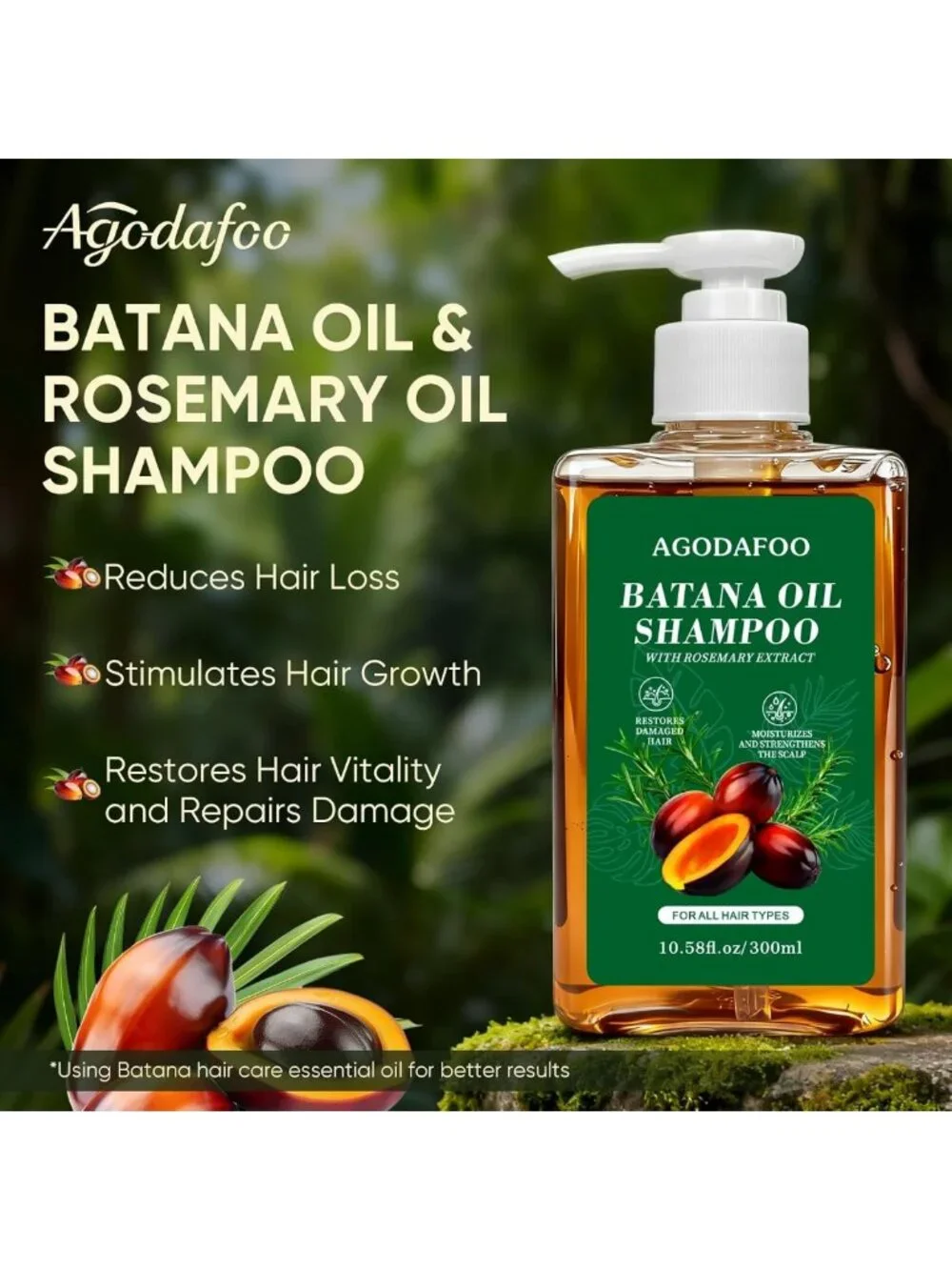 Revitalizing Batana Oil Shampoo & Conditioner Set for Hair Growth & Repair 300ml